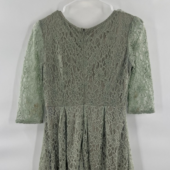 Moon collection green lace high low dress size S - Picture 6 of 7